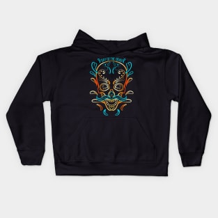 Stylized Painting Of A Sugar Skull For Day Of The Dead Kids Hoodie